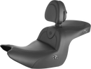 SADDLEMEN RoadSofa™ Seat - with Backrest - Black w/ Black Stitching - Heated - GL1800 '18-'24 H18-07-187BRHCT
