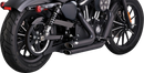 VANCE & HINES Shortshots Staggered Exhaust System - Black 47329