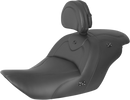 SADDLEMEN RoadSofa™ Seat - with Backrest - Black w/ Black Stitching - Heated - GL1800 '14-'17 H23-20-187BRHCT