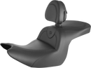 SADDLEMEN RoadSofa™ Seat - with Backrest - Black w/ Black Stitching - GL1800 '18-'24 H18-07-187BR