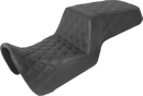 SADDLEMEN Step-Up Seat - Full Lattice Stitch - Black - Pan America '21-'24 821-34-175