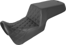 SADDLEMEN Step-Up Seat - Front Lattice Stitch/Rear Smooth - Black - Pan America '21-'24 821-34-172