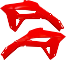 UFO Radiator Covers in Red for Compatible Honda Models - Part Number HO05605-070