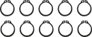 MOOSE OFFROAD Snap Ring - 10 Pack - Gas Gas/Husqvarna/KTM 25-6014