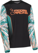 MOOSE OFFROAD Youth Agroid Jersey - Teal/Orange/Black - XL 2912-2255