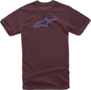 ALPINESTARS Ageless T-Shirt - Maroon/Blue - Large 1032-720308370L