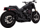 VANCE & HINES 2-into-1 Upsweep Exhaust System - Black - Stainless Steel 47323
