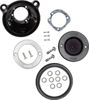 S&S CYCLE Air Stinger Stealth Air Cleaner Kit - Black Chrome Ring 170-0724A
