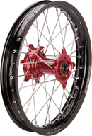 MOOSE OFFROAD Wheel Assembly - SX-1 - Complete - Rear - Black Wheel/Red Hub - 18x2.15 - Honda CR/CRF HR13-21518-BKRD