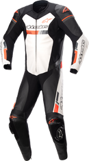 ALPINESTARS GP Force Chaser 1-Piece Leather Suit - Black/White/Red Fluo - US 42 / EU 52 3150321-1231-52