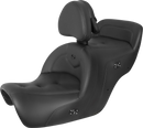 SADDLEMEN RoadSofa™ Seat - with Backrest - Pillow Top - Black - Heated - GL1500 '88-'00 H88-07-181BRHCT