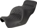 SADDLEMEN RoadSofa™ Seat - without Backrest - Full Lattice Stitch - Black - Heated - GL1500 '88-'00 H88-07-182HCT