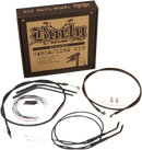 BURLY BRAND Jail Bar Cable Kit - 14" Handlebars - Black Vinyl - '07-'13 XL B30-1141