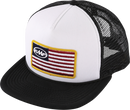 FMF Stars and Bars Hat - White SP21196911WHT with Embroidered Patch and Rope Trim