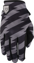 THRASHIN SUPPLY CO. Stars & Bolts Stealth Gloves - Black/Gray - Medium SV1-13-09