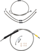 LA CHOPPERS Standard Stainless Braided Handlebar Cable/Brake Line Kit 18"-20" Ape Hangers - '18-'24 Softail LA-8157KT-19