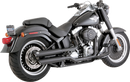 VANCE & HINES 3" Twin Slash Slip-On Mufflers - Black 46343