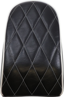 LE PERA Bare Bones Pillion Pad - Diamond - Black w/ White Stitch - FLFB/S '18-'23 LYO-007PDMWTP