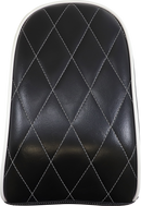 LE PERA Bare Bones Pillion Pad - Diamond - Black w/ White Stitch - FL/FX '18-'22 LYB-007PDMWTP