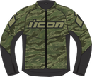 ICON Hooligan CE Tigersblood™ Jacket in Green – XL, Sport Fit with Impact Protection