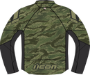 ICON Hooligan CE Tigersblood™ Motorcycle Jacket - Green, 4XL - Durable 300D Polyester with Impact Protection