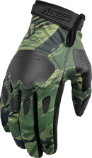 ICON Hooligan™ Tiger's Blood Gloves - Green - 2XL 3301-4627