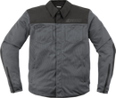 ICON Upstate Mesh CE™ Jacket in Gray - Large | Durable 400D Polyester and Cotton Canvas