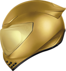 ICON Domain™ Helmet Cornelius - Gold Medium with Fog-Free Shield and Removable Liner