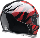 Z1R Warrant Helmet Panthera - Black/Red, 2XL – Versatile Motorcycle Helmet with Sun Visor and Removable Liner