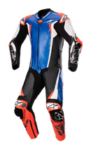 ALPINESTARS Racing Absolute v2 1-Piece Leather Suit - Metallic Blue/Black/White/Red Fluo - US 48 / EU 58 3156323718358