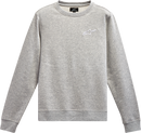 ALPINESTARS Women's Ageless Crew Fleece - Heather Gray/White - 2XL 12325182011212X