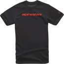 ALPINESTARS Linear Wordmark T-Shirt - Black/Warm Red - Medium 1212720201523M