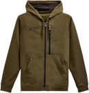 ALPINESTARS Asymmetrical Zip-up Hoodie - Military - 2XL 121351030690XXL