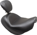 MUSTANG Wide Touring Solo Seat - Black - Plain - with Driver Backrest - C90T '15-'19 89206