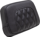 MUSTANG Squareback Sissy Bar Pad - Black - Diamond Stitch - Chief '22-'23 88206