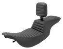 SADDLEMEN Tour Step-Up Seat - Rider Backrest - Tuck-n-Roll - FL '97-'07 897-07-191BR