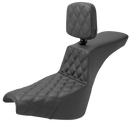 SADDLEMEN Tour Step-Up Seat - Rider Backrest - Front Lattice Stitch - FXBB/FXST '18-'24 818-30-192BR