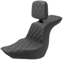 SADDLEMEN Tour Step-Up Seat - Rider Backrest - Full Latice Stitch - FLSB/FXLR '18-'24 818-29-195BR