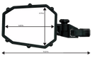 MOOSE OFFROAD Mirror - Side View - Octagon - Black MUTVMIR-ES1-CCS