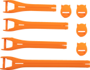 MOOSE OFFROAD Qualifier Boot Strap Kit - Orange - Size 10-15 3430-1019