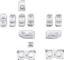 DRAG SPECIALTIES Switch Cap Kit - Chrome H18-0356CO-C