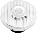 Performance Machine (PM) Grill Style Gas Cap - Chrome for Motorcycle - Part No. 0210-2071GRL-CH