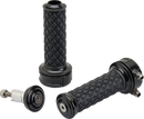BILTWELL Alumicore Grips - Custom - Black 6606-201-01