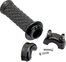 BILTWELL Alumicore Grips - Custom - Black 6606-201-01
