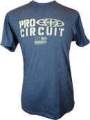 PRO CIRCUIT Logo Flag T-Shirt - Heather Navy - Small 646200-010