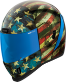 ICON Airform™ Old Glory Helmet - Medium - Polycarbonate Shell with Rapid-Release Shield System