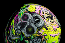 ICON Airform™ Hippy Dippy Helmet - Purple Large with Fog-Free Shield and Advanced Ventilation