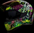 ICON Airform™ Hippy Dippy Helmet - Purple Large with Fog-Free Shield and Advanced Ventilation