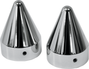 LA CHOPPERS Axle Caps - Spike - Chrome - Pair LA-7811-00