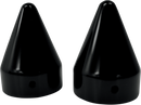LA CHOPPERS Axle Caps - Spike - Black - Pair LA-7811-00B